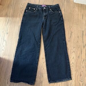 Edikted Dark Wash Wide-Leg Jeans